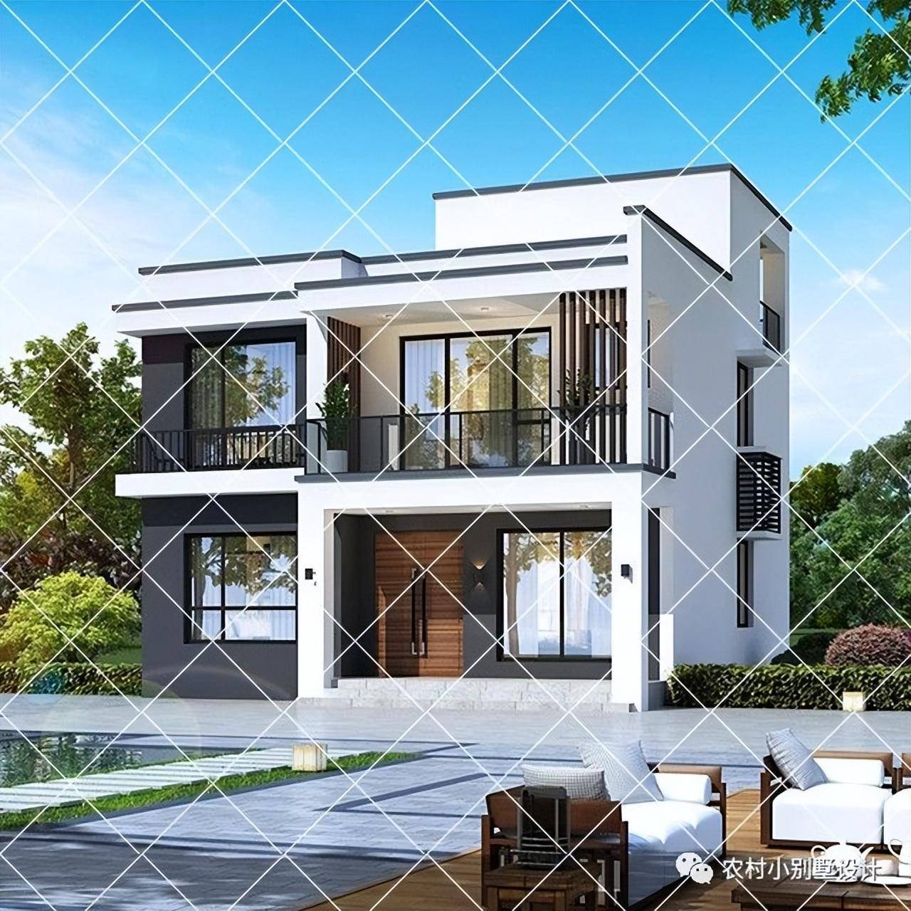 24套现代风农村别墅,符合年轻人简约理念现代风格乡村别墅自建房_的