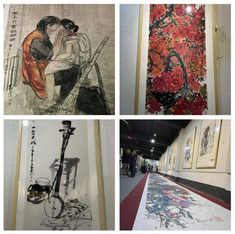 作品展暨艺术研讨会汝南县板店乡李新国文化园开幕_驻马店_乡村_牡丹