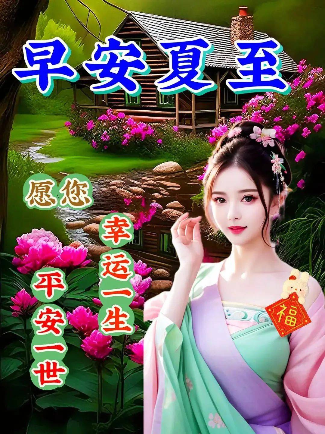 2023年6月21日周三夏至最新早安问候祝福图片带字温馨 夏至早上好问候
