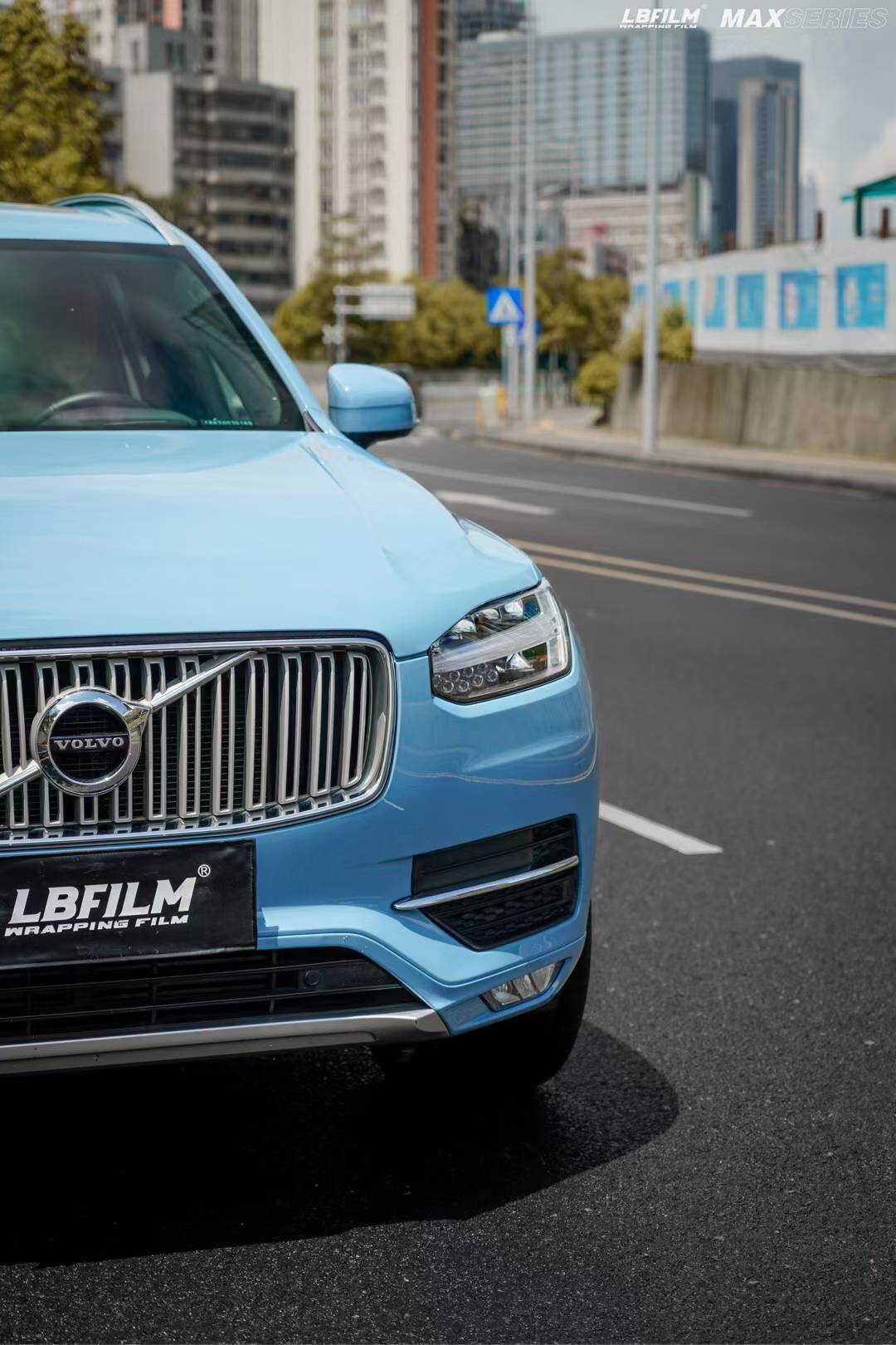 沃尔沃xc90-lb改色膜原厂漆瓷器蓝,干净清爽的感觉_搜狐汽车_搜狐网