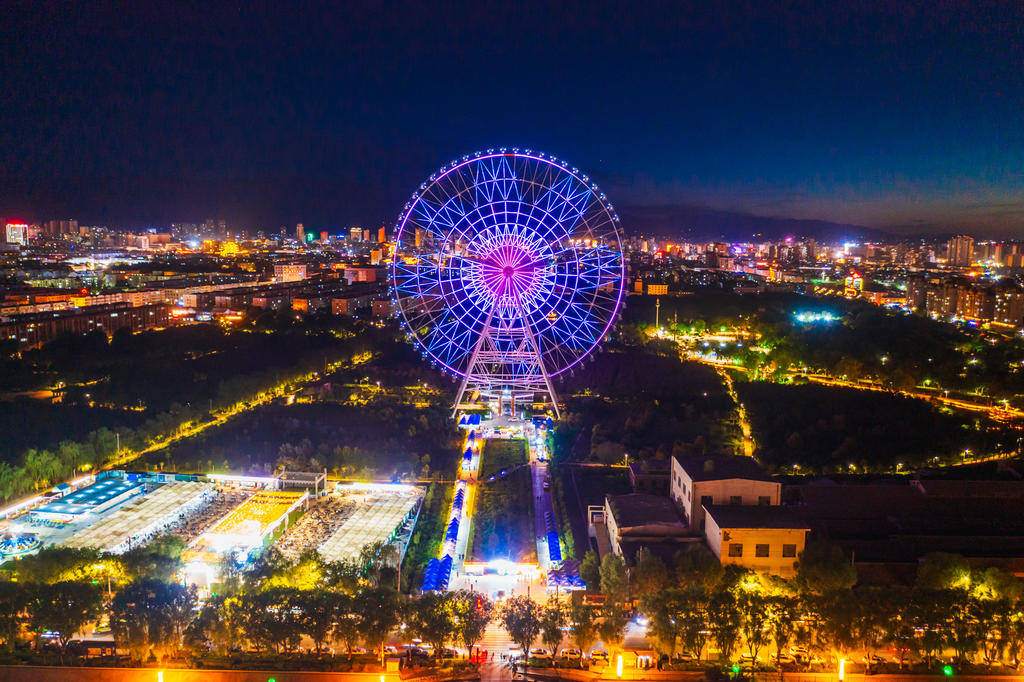 夜景-明清街夜市day 2 武威沙漠公园-武威神州荒漠野生动物园-凉州