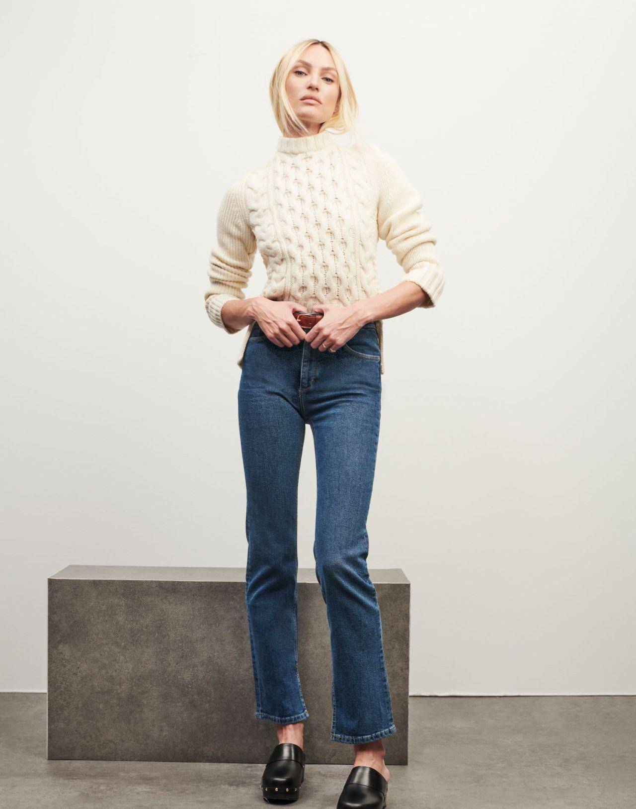 她有逆天长腿,魔鬼曲线,坎蒂丝这身材就是为了牛仔裤而生!