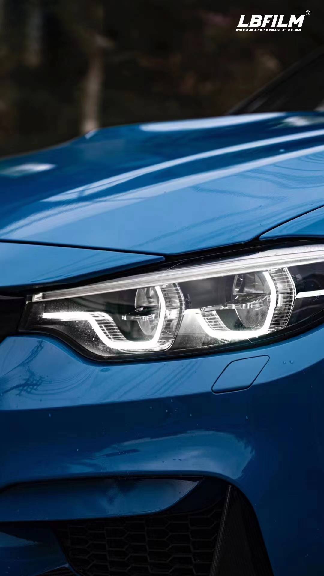 宝马3系lb改色膜高亮阿布扎比蓝,透明的澄澈的蓝色_搜狐汽车_搜狐网