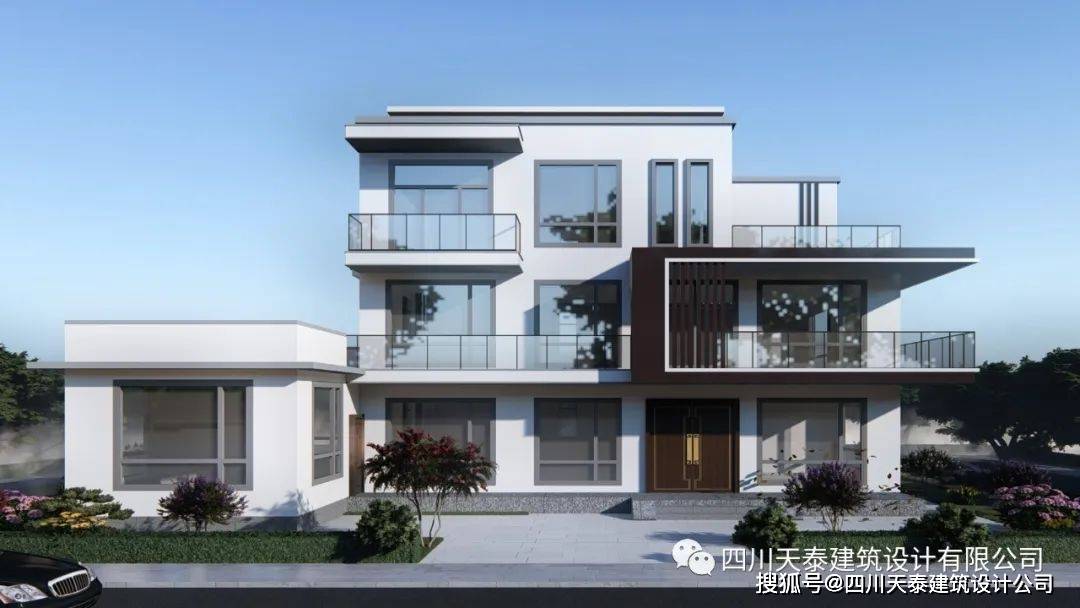 德阳市中江县三层现代风别墅定制设计案例,带旋转楼梯与挑空客厅_生活