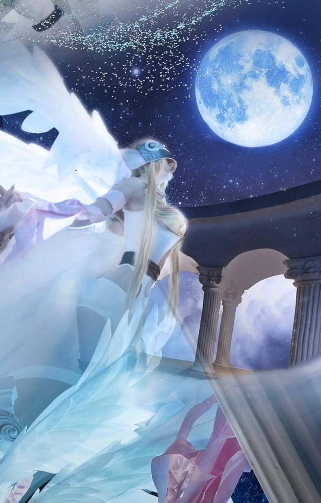 小姐姐cos天女兽,勾起小时候的回忆,网友:好想和天女兽结婚_进化_动漫