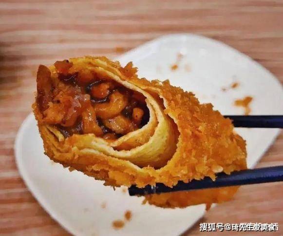 天津特色美食“卷圈”,你吃过吗?_豆皮_小吃_馅料