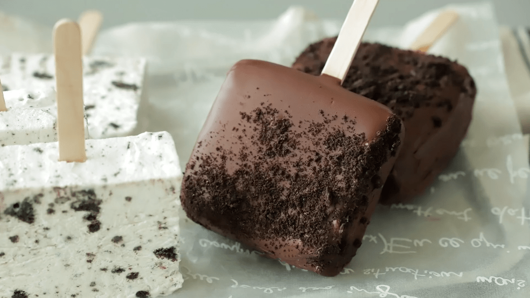 鱼场主丨只需3种原料,做6条奥利奥冰棍雪糕,又大又厚,随切随吃!