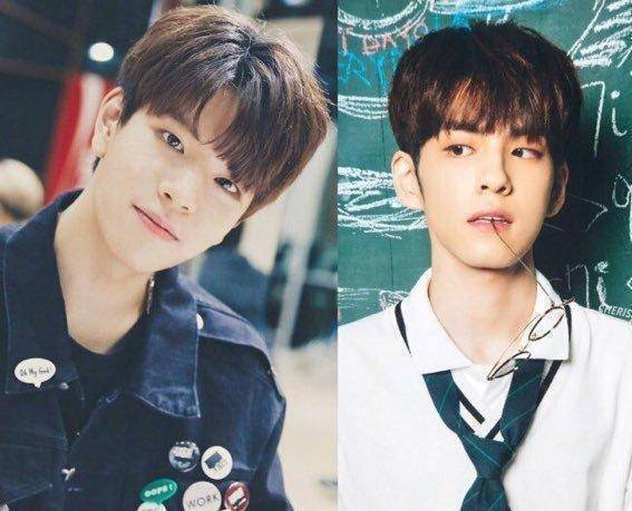 同款敏锐的眼神和锋利的下巴.nct的李泰容和jyj的金在中