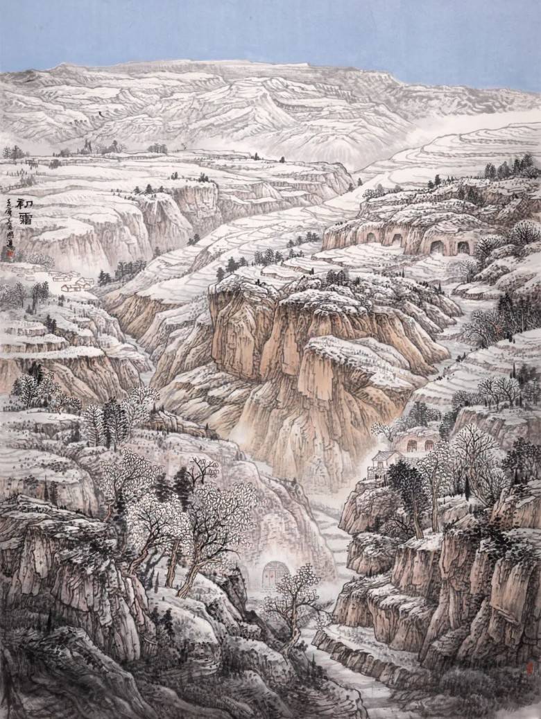 泰丰文化·国画名家丨何国进:雄浑厚重笔墨描绘太行胜景_作品_山水