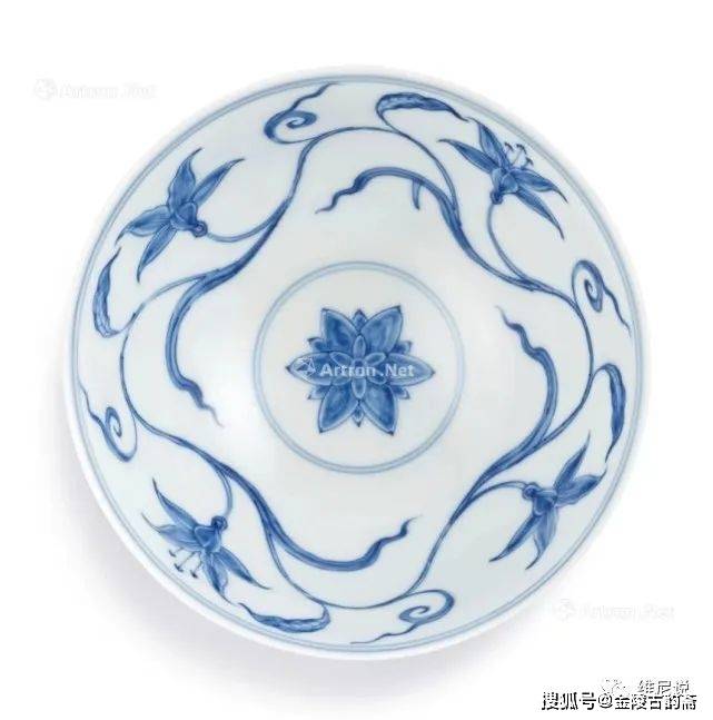 明成化——青花萱草纹宫碗鉴赏_搜狐网