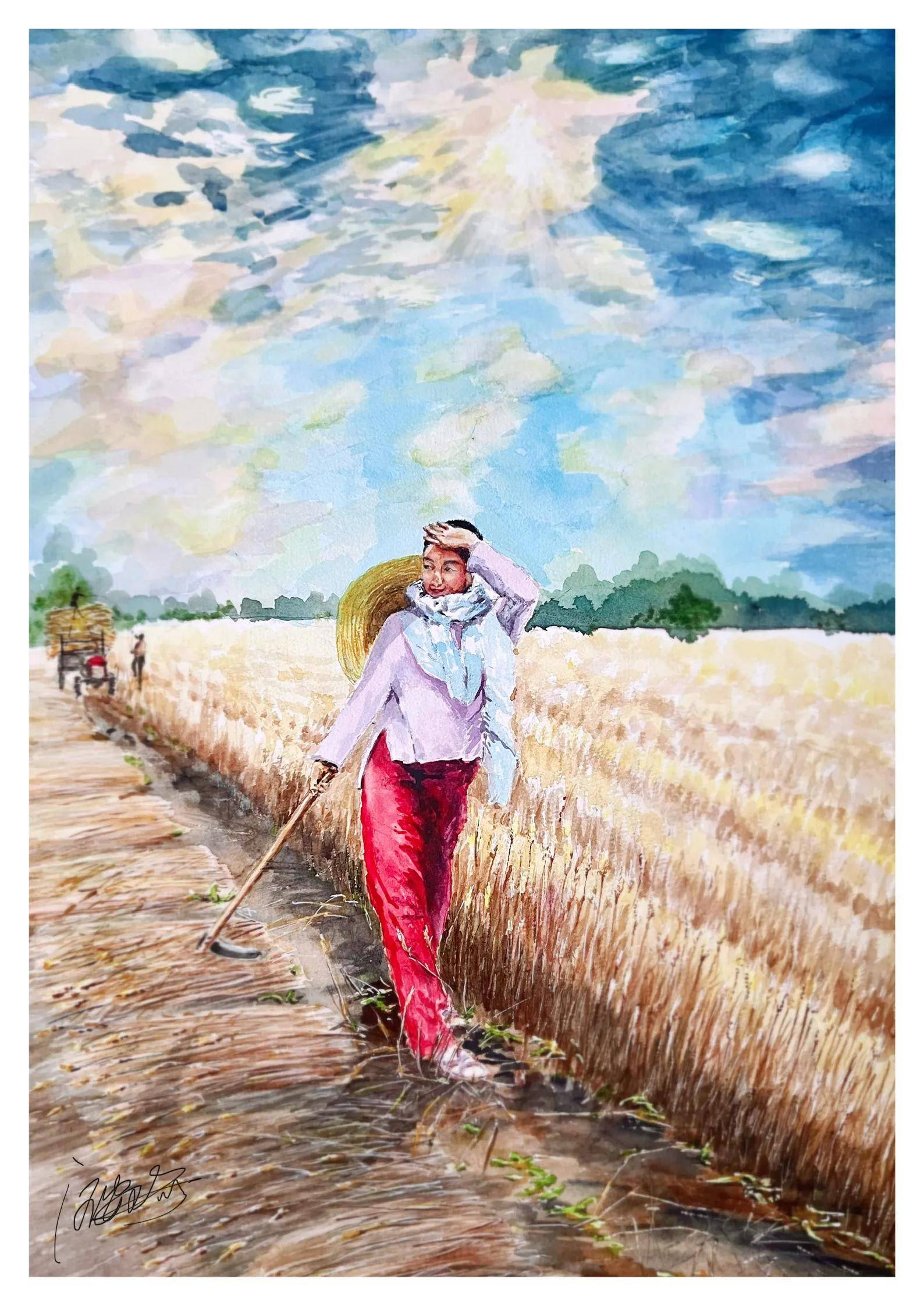 类别:水彩作者:汪安琦作品:麦收时节(三)类别:古典油画作者:章玲作品