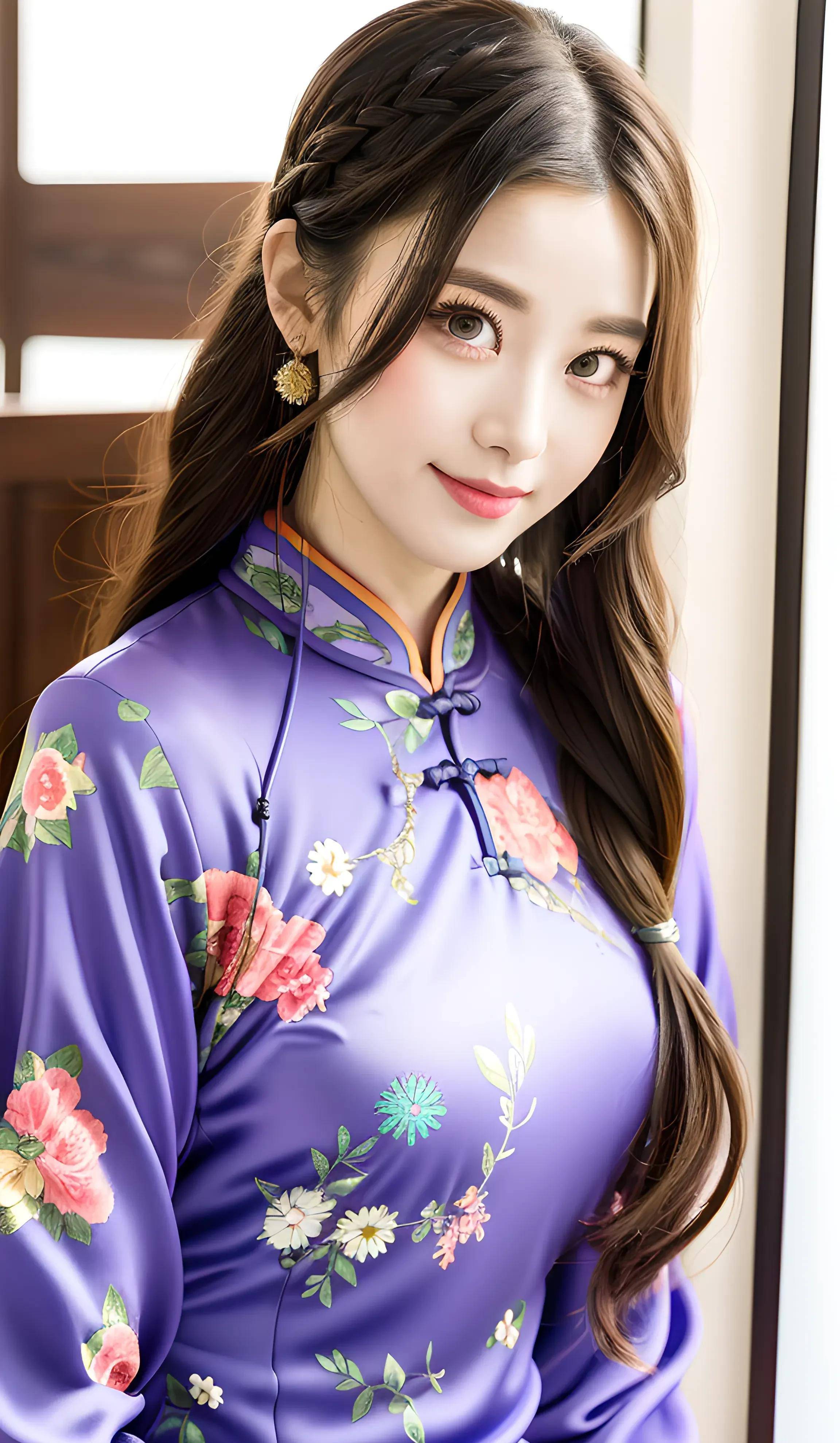 ai绘制的旗袍魅力,全程特写,超高清,非常清晰!_女性_文化_传统