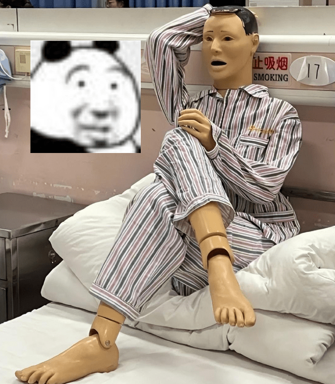 医学院"假人"姿势走红,主打一个"发疯",精神状态好像在演我_实习_就业