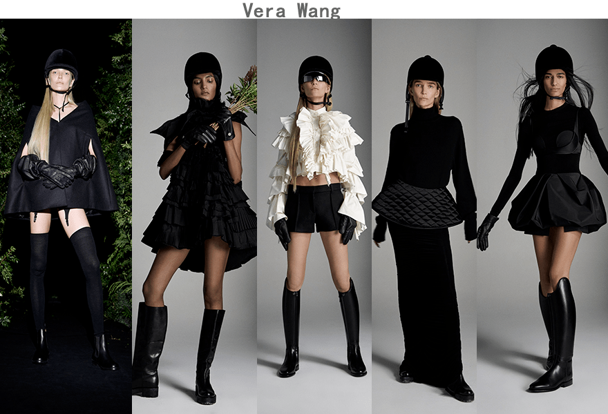 原创            Vera Wang 2023春夏系列，黑色和造型感的时尚