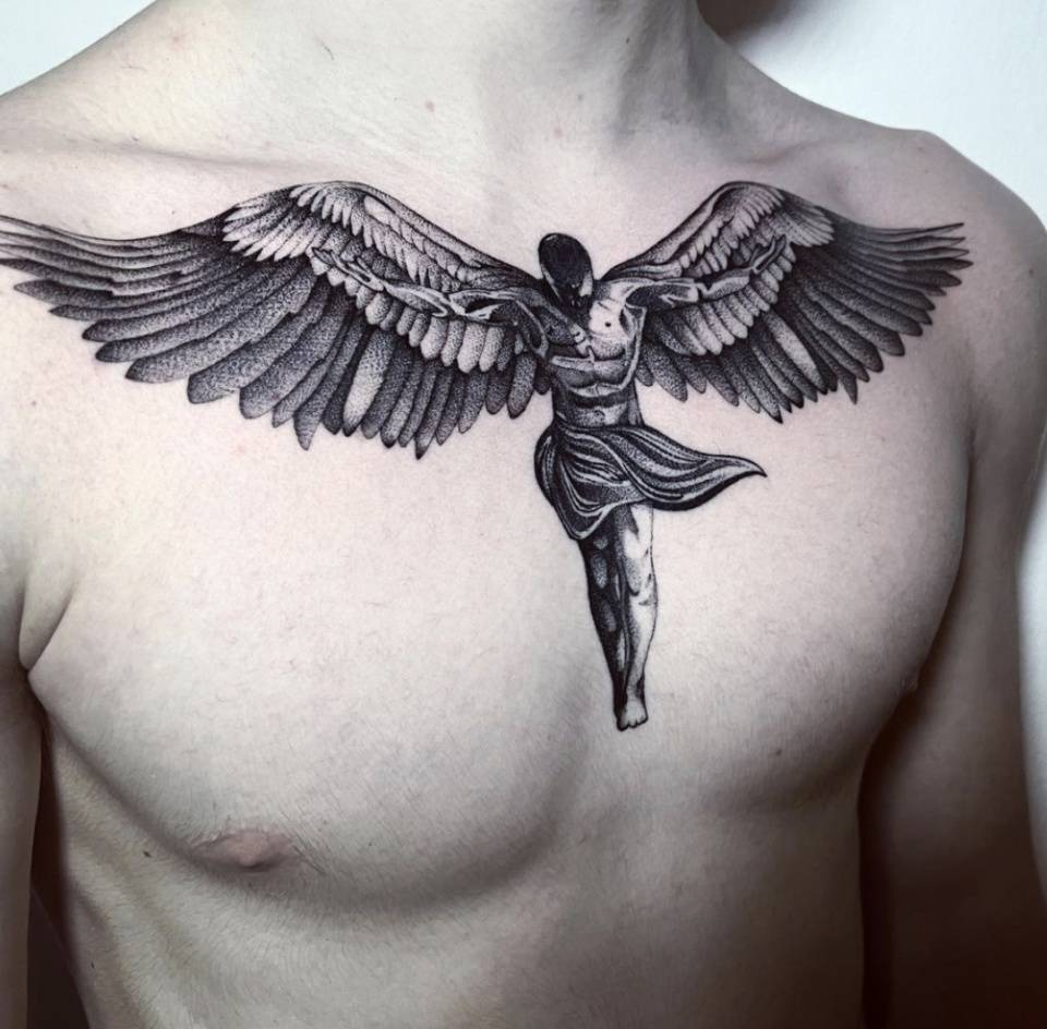 上海纹身店,浦东由龙纹身工作室 天使纹身图案分享