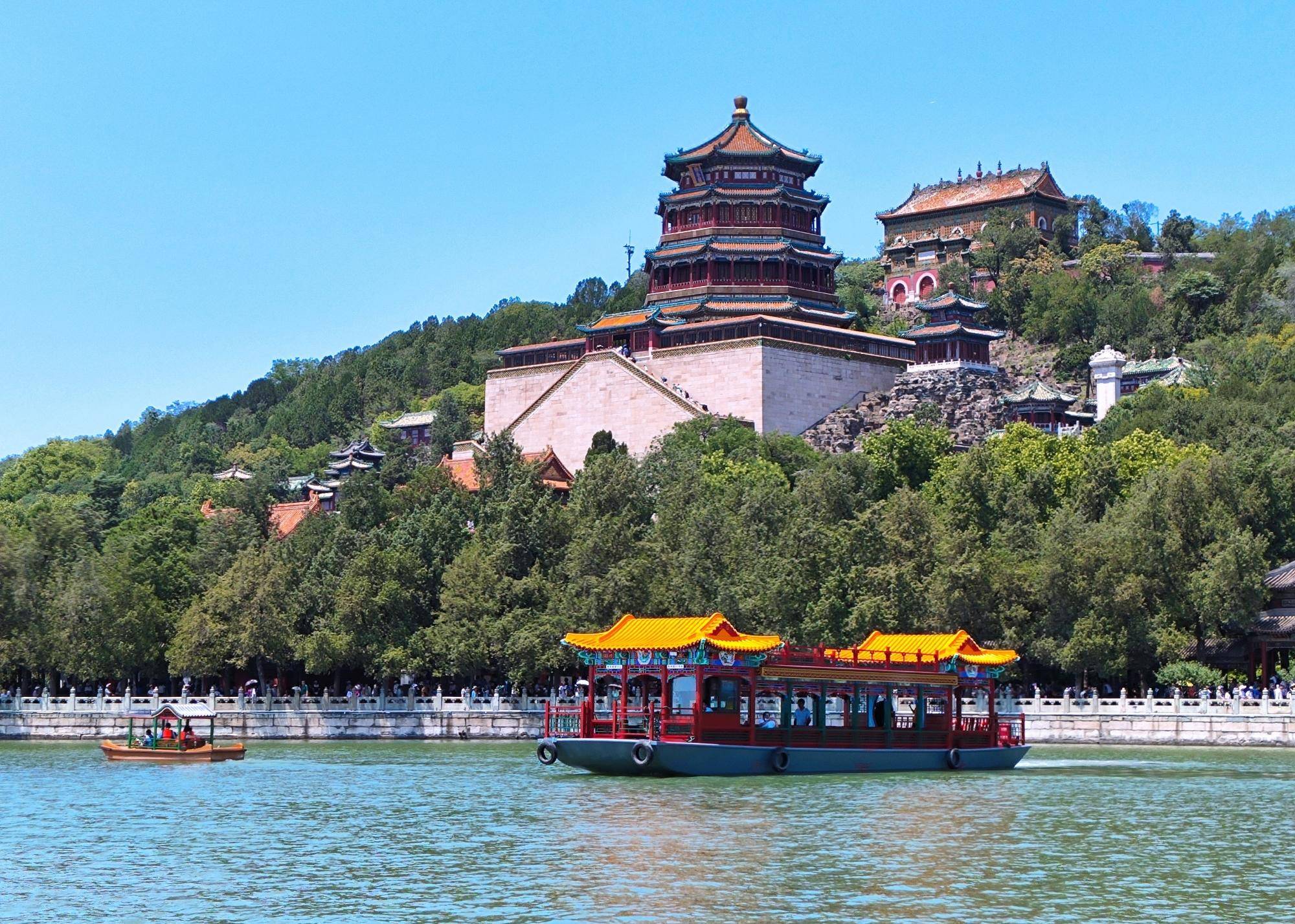 颐和园中乘龙舟宛如画中游_美景_雅洪_园林