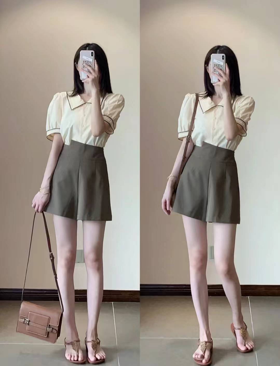 咖啡色裙子配什么颜色上衣好看,咖啡色裙子搭配效果图_look_感觉_女性