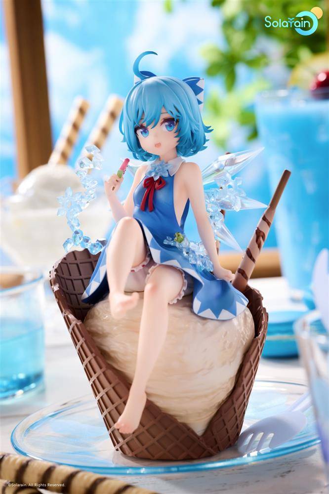 潮趣:《东方project》琪露诺 夏日冰精 手办 可爱小脚丫_甜点_蓝色