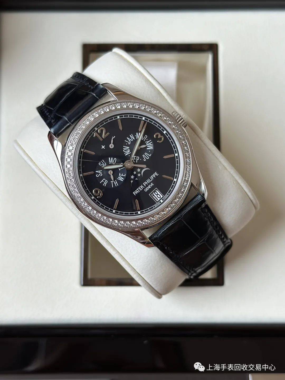 百达翡丽5147g-001白金原钻,17年带发票大全套 18k白金材质 百达翡丽