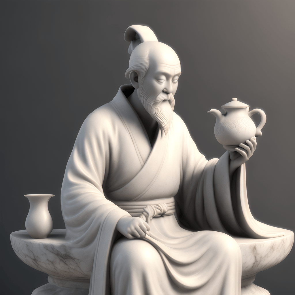 雕塑演绎茶圣陆羽雕像_赵玉_茶艺_中国