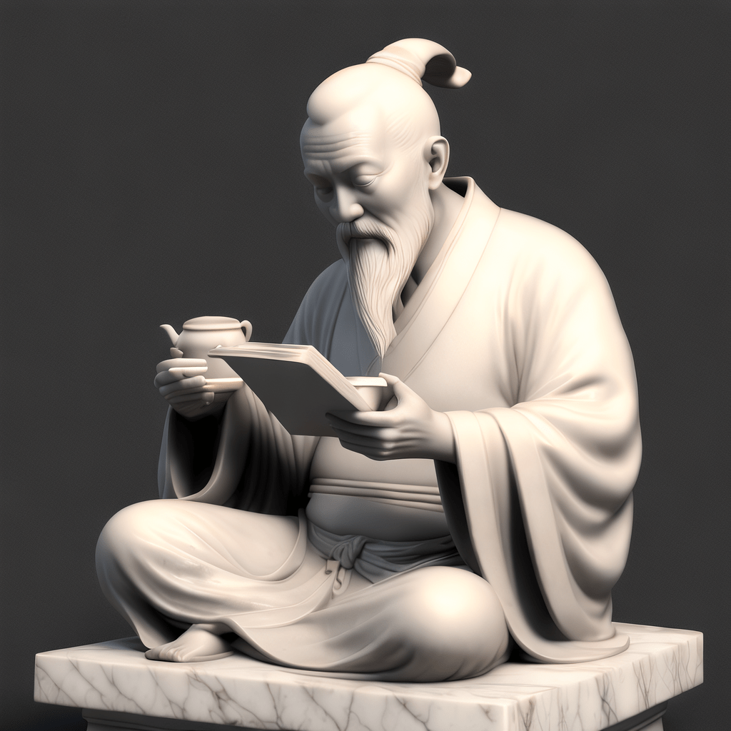 雕塑演绎茶圣陆羽雕像_赵玉_茶艺_中国