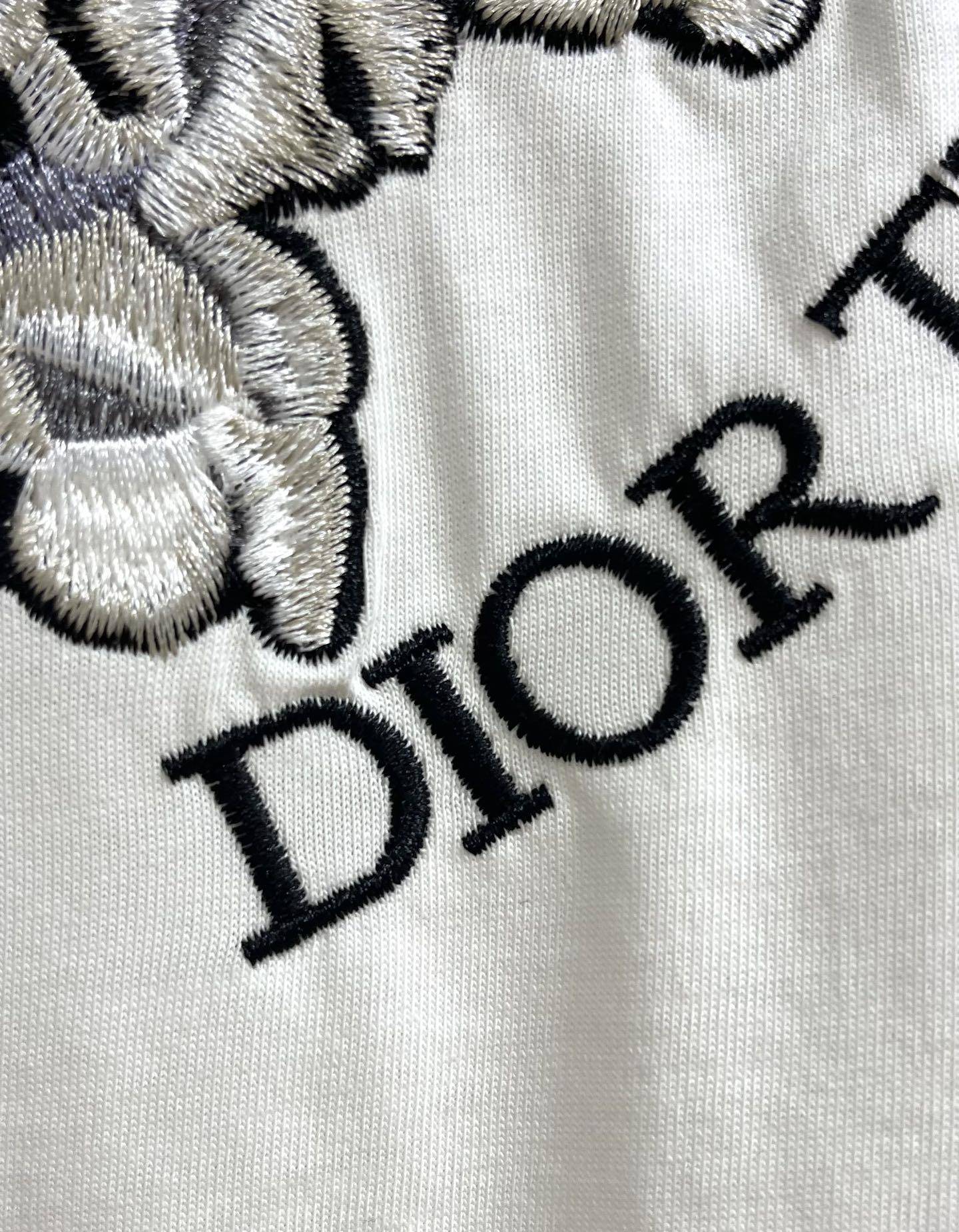 dior花卉刺绣短袖图片
