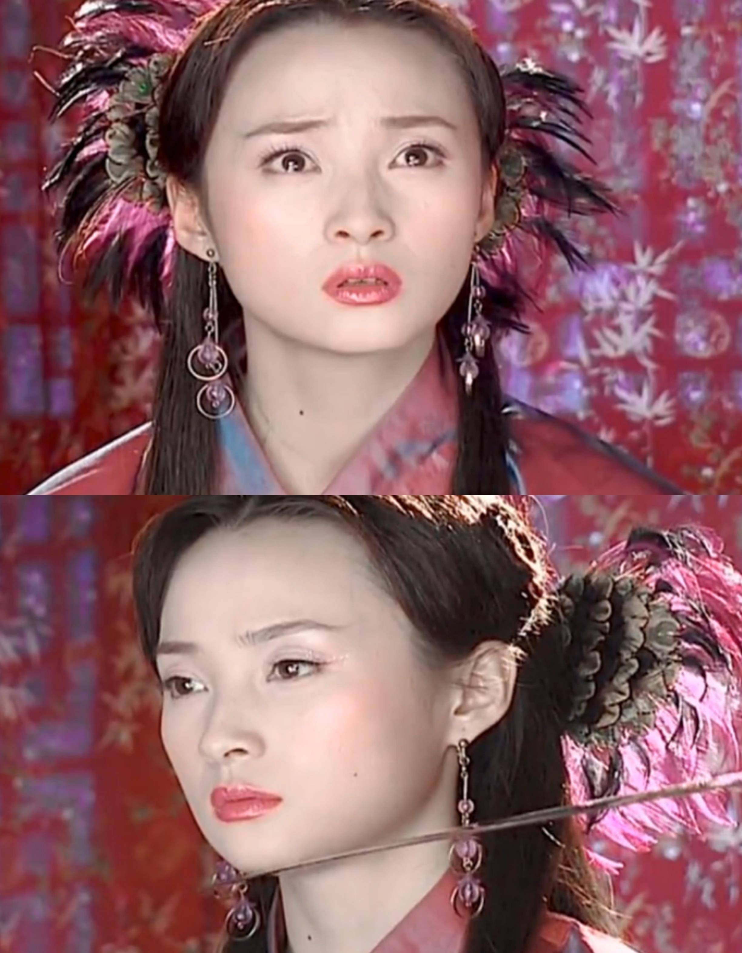 韩雪,《天外飞仙》中的狸猫,冷艳高贵,痴情妩媚,剧中简单的羽毛造型