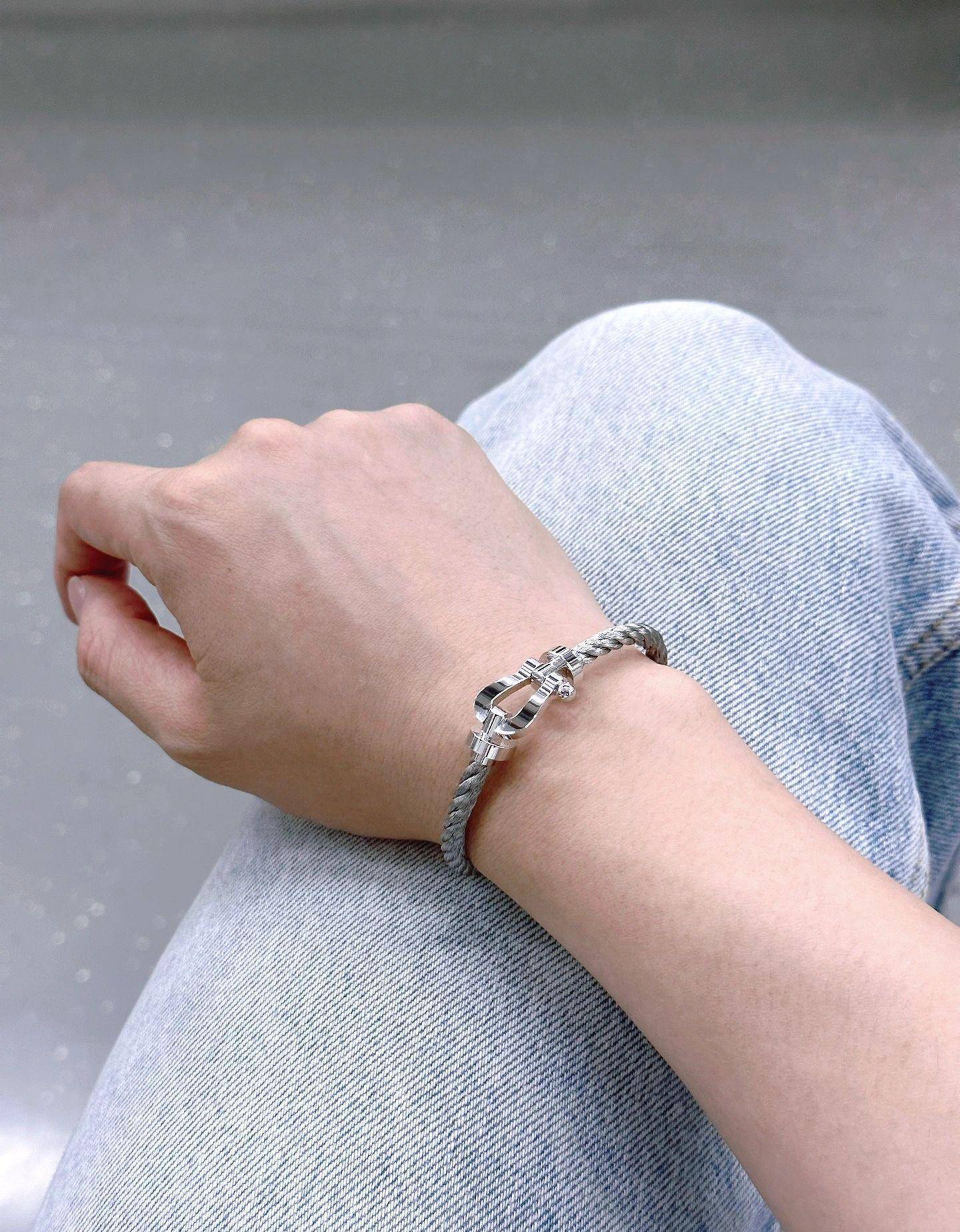 男生手链天花板1717斐登fred force10_白金_force_大号