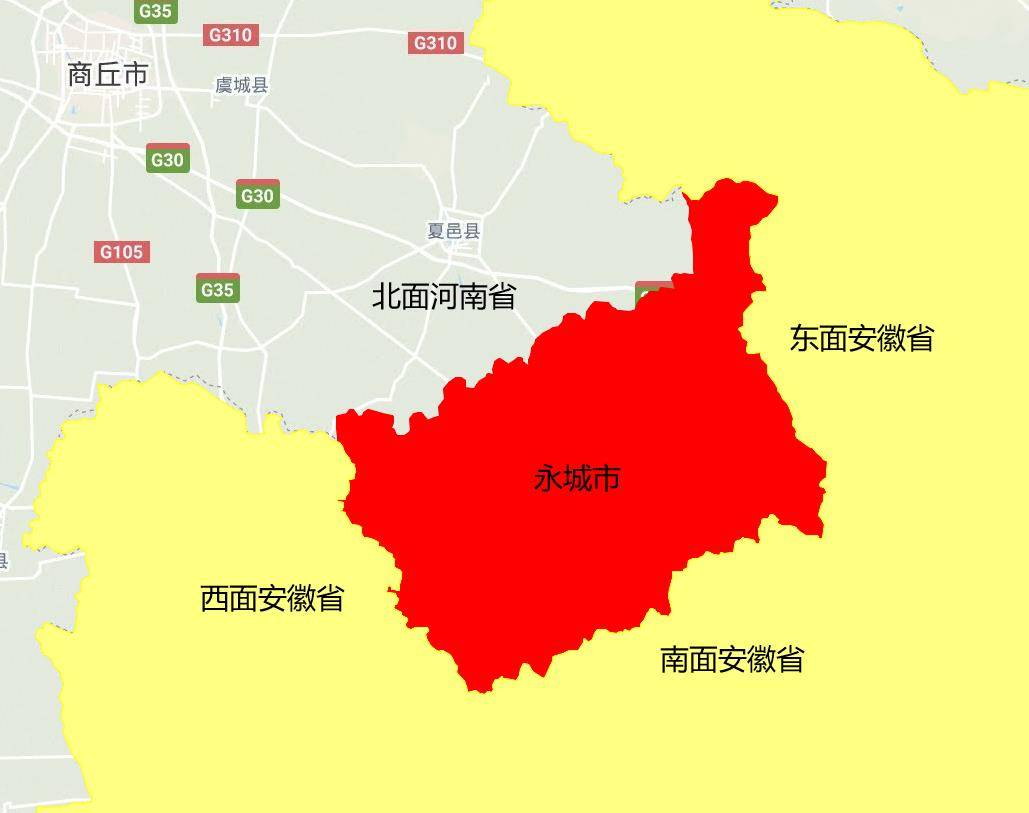 河南商丘永城地图图片