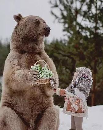 俄罗斯夫妇养了一头熊,还把熊培养成网红,真不愧是"战斗民族"_stepan