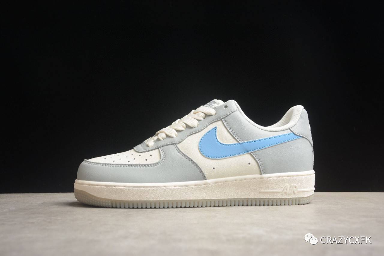 耐克nike air force 1 low light armoury blue 浅蓝米白反光空军一号