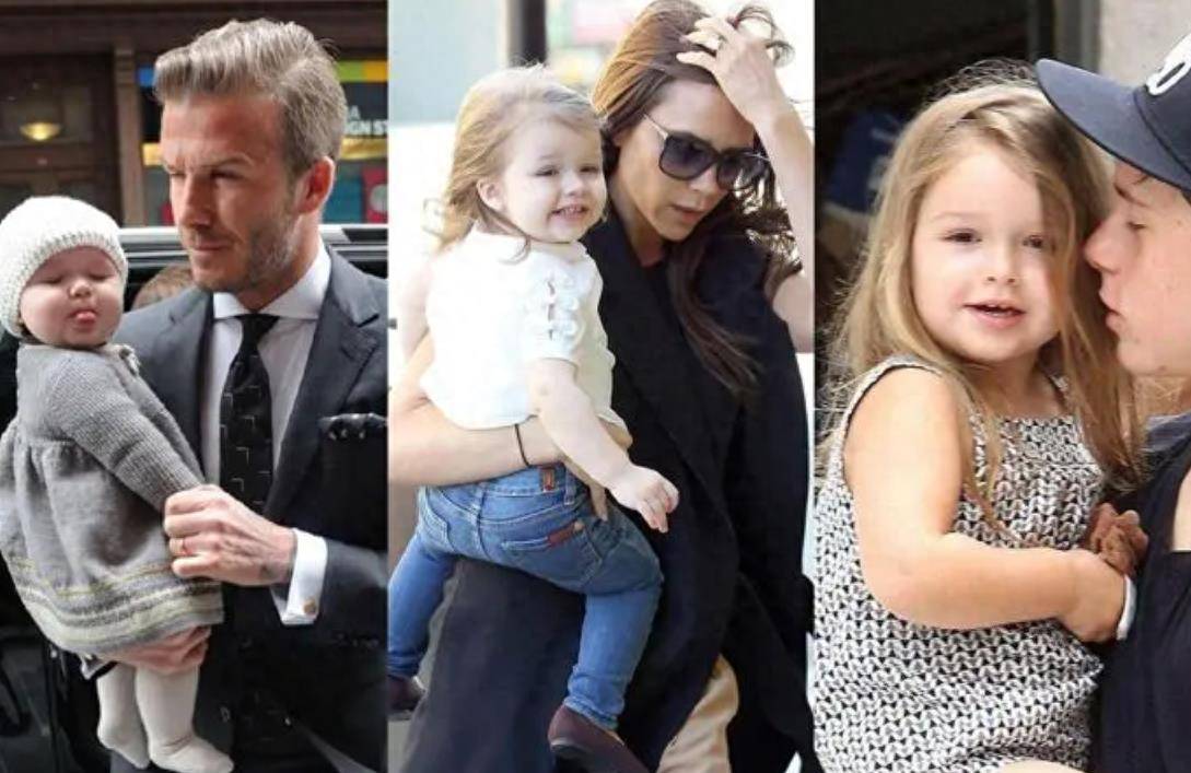 小七身高1米65与贝嫂齐肩,穿白色吊带裙拎路易威登包游艇度假