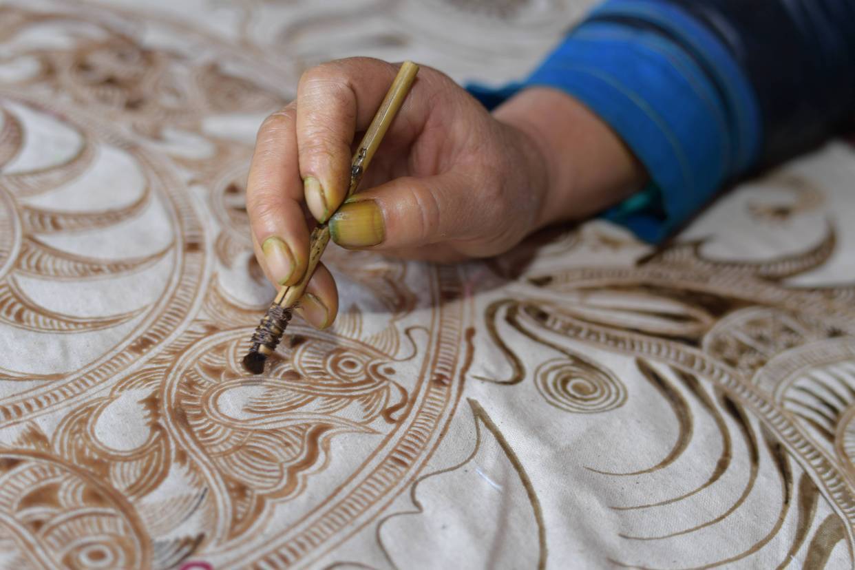 走进苗族非遗之——苗族蜡染_图案_贵州_冰纹