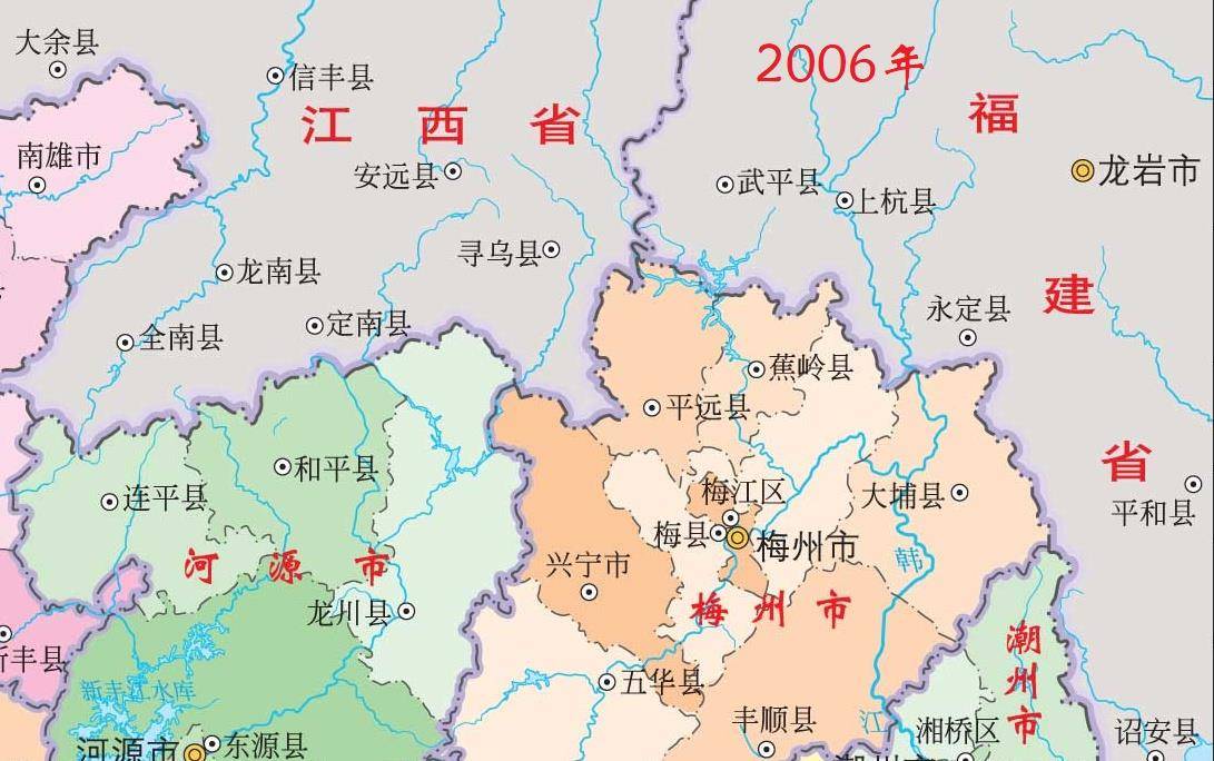 广东江西交界地图图片