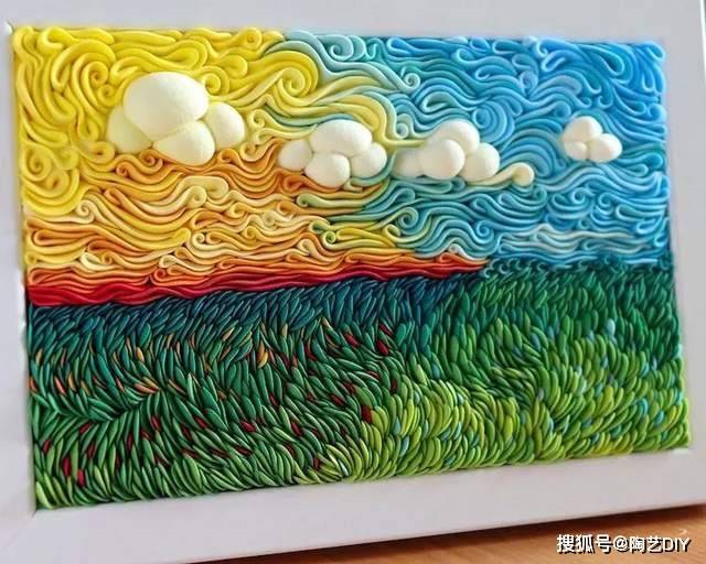 别人用软陶做配饰/玩偶,她却用软陶diy风景名画,治愈了千万粉丝!