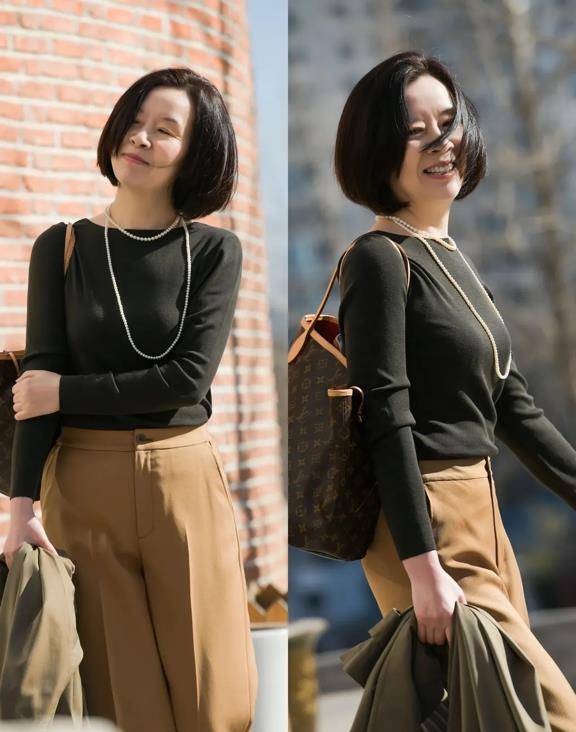 这位中年博主"优雅到骨子里",靠穿搭美到老_身材_女性_显得
