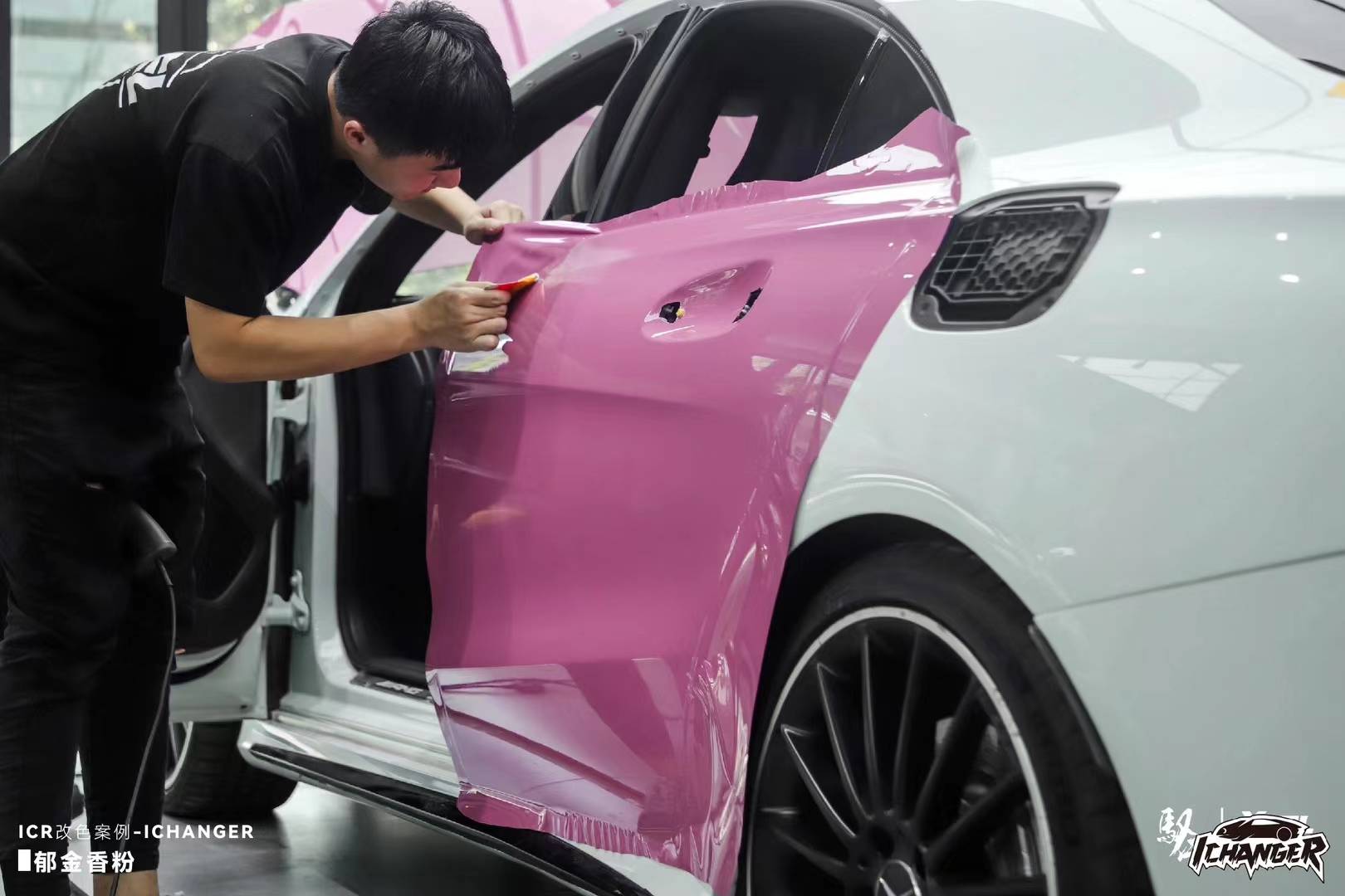 奔驰gla-ichanger改色膜郁金香粉,真的美哭了_搜狐汽车_搜狐网