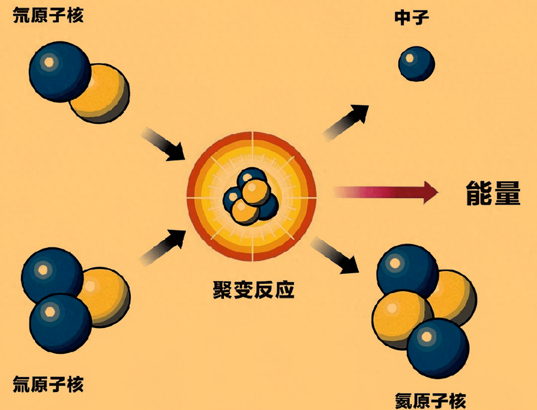 太阳燃烧的原理是核聚变,由于太阳巨大的质量,在万有引力的作用下,其