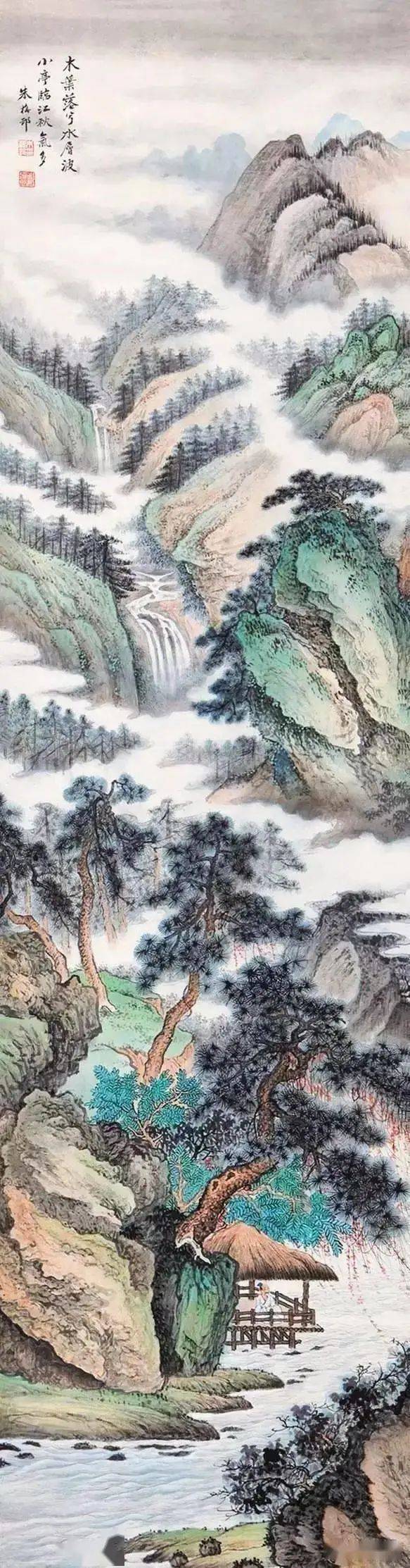 大师朱梅邨的山水作品，雄厚有气势_搜狐网