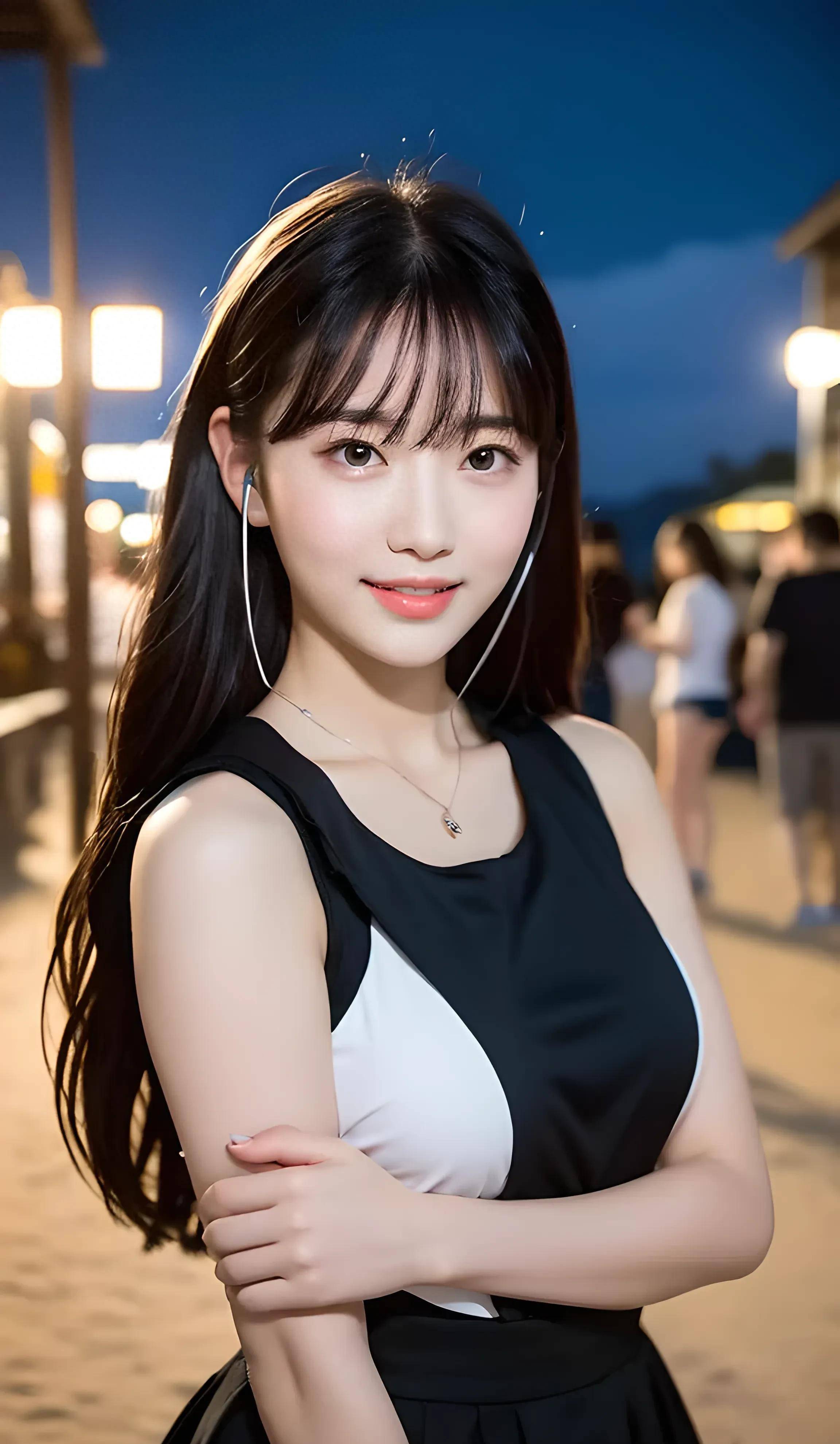 美女火辣的夜装和备受争议的性感造型(美女夜晚的ai照片)_女性_服装