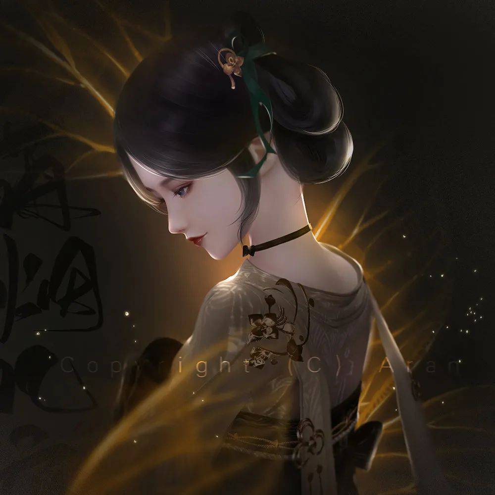 动漫古风头像:月弯弯 ,故人远