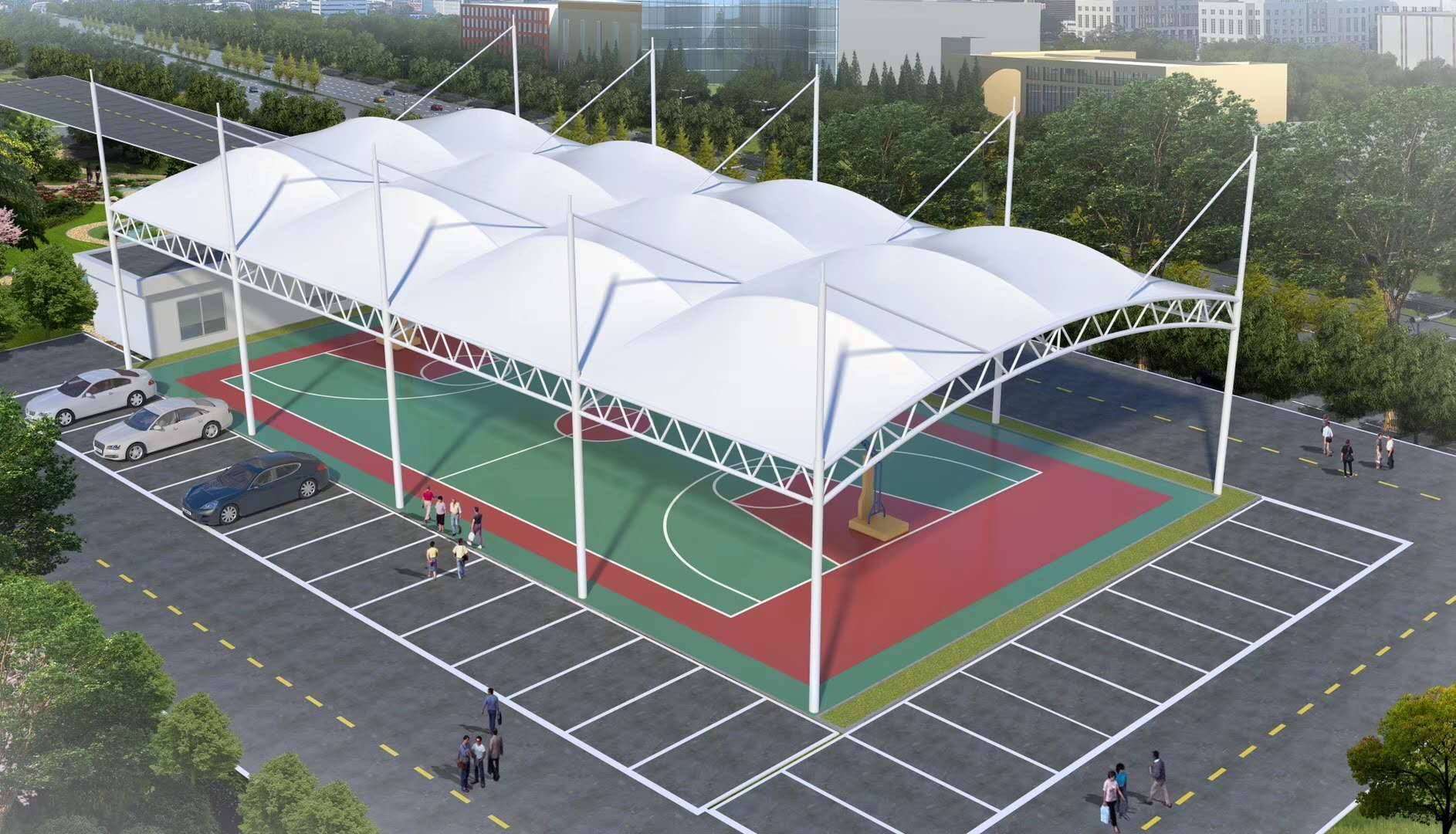 信和鼎膜结构:网球场顶棚膜结构多少钱一平米?