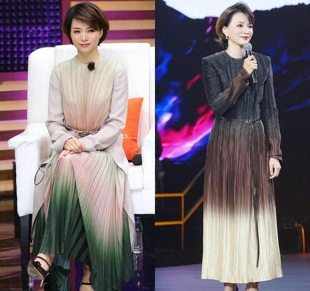 瞧董卿这样穿多美_裙子_颜色_整体