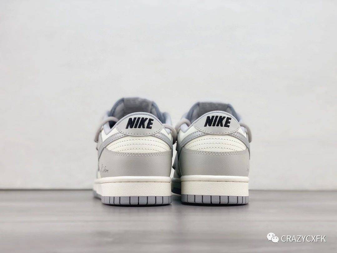 耐克nike dunk low 极简工业灰白银勾绑带低帮板鞋_银色_鞋子_灰白色