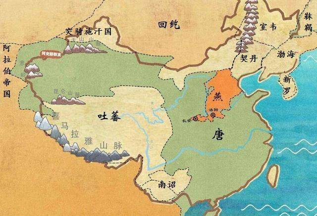 开元十五道755年"安史之乱"爆发,从此唐朝走向了衰落.