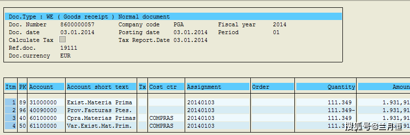 will generate a material document with the opposite movement to