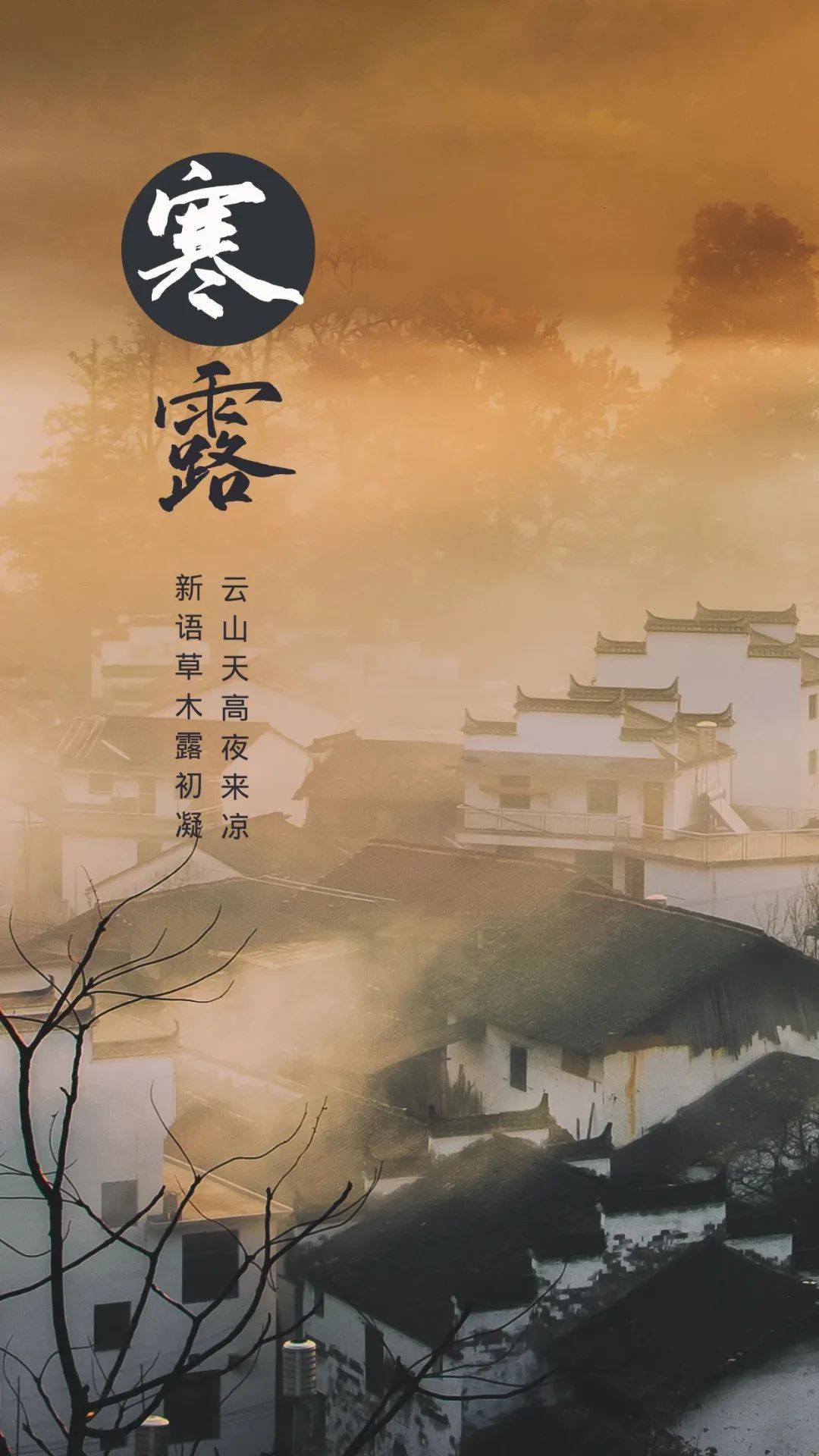 原创            今日寒露 寒露文案 寒露节气海报 寒露图片分享 中国传统二十四节气
