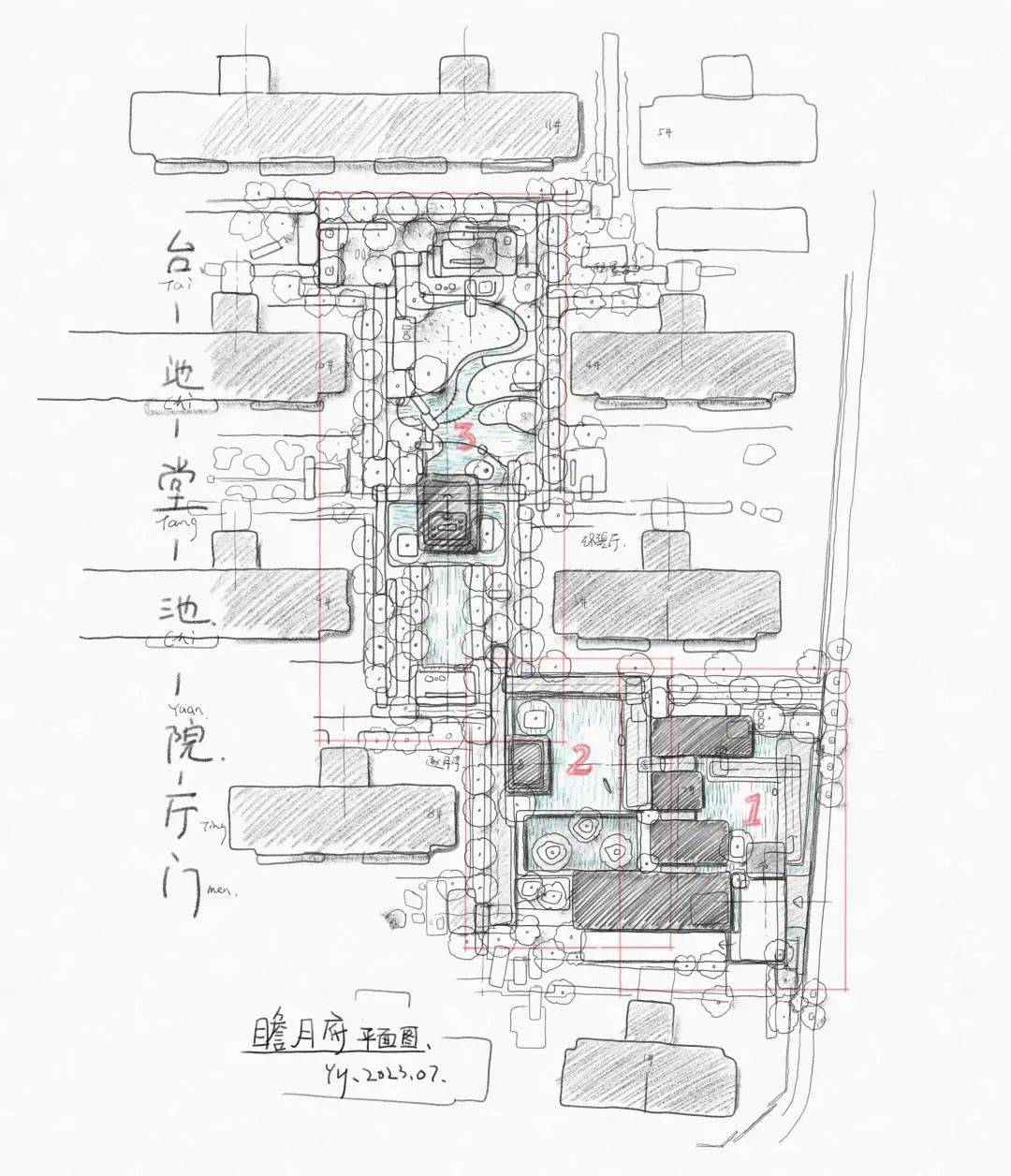 南京瞻园平面图图片