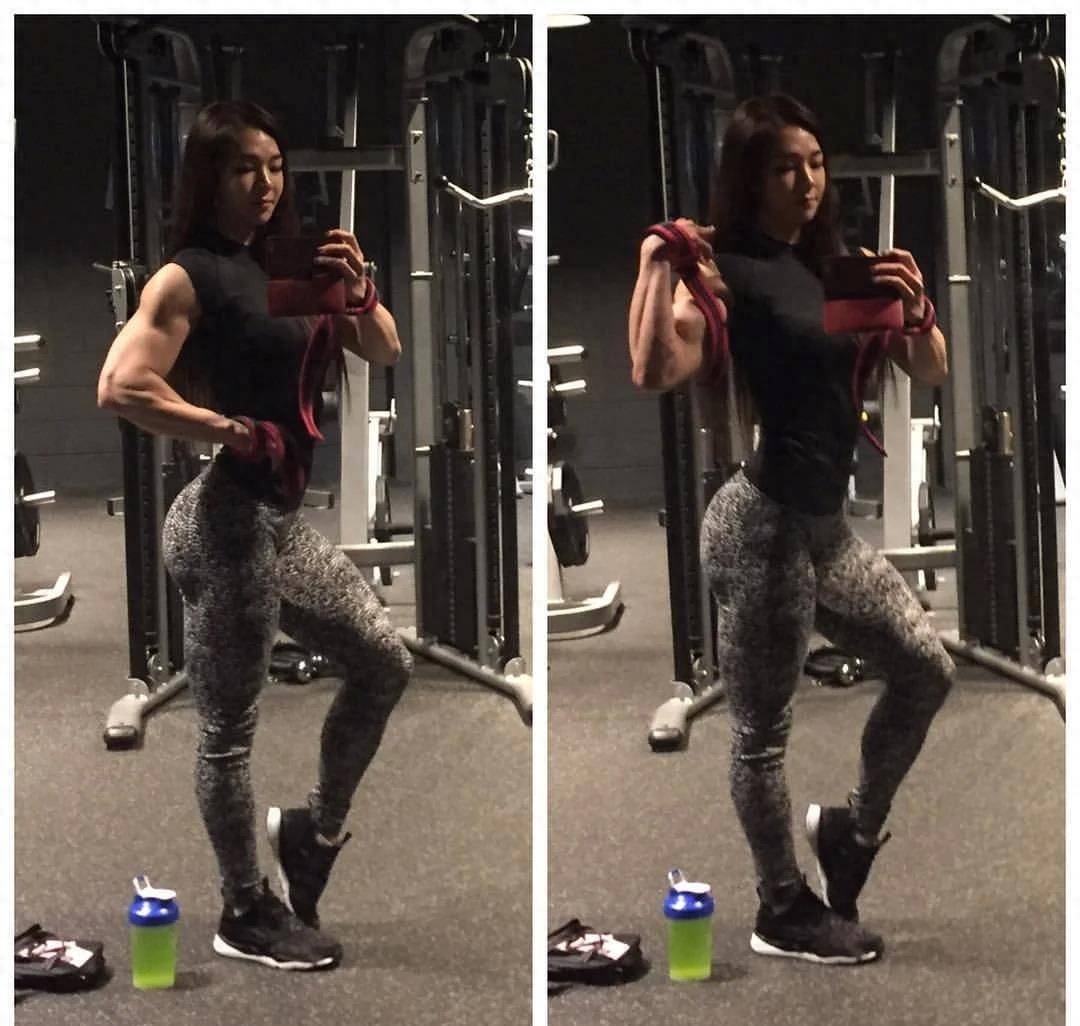 "国外金刚芭比"池妍玉:初代健身女神,天使的面容,金刚的身材