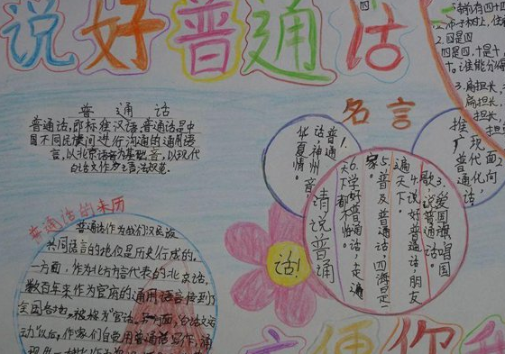 原创            推广普通话手抄报简单又漂亮，适合小学生的手抄报设计，赶紧收藏